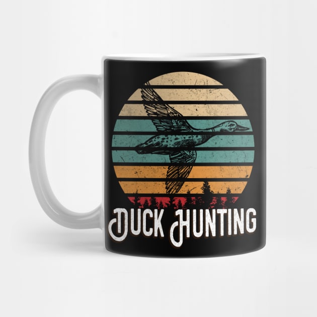 Duck Hunting Retro Bird Hunter by Foxxy Merch